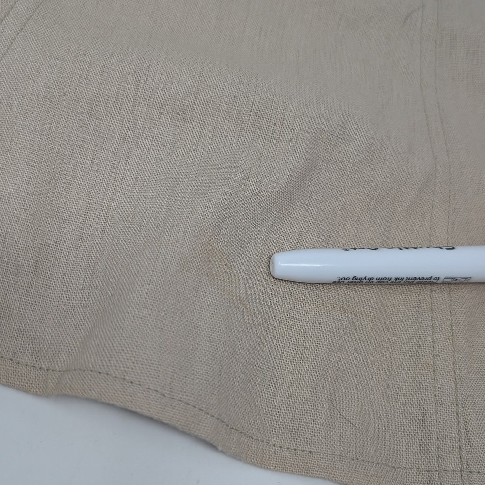 Dress Barn Tan Linen Blend Flared Panel A-Line Midi Skirt Women's Size 14 - Picture 8 of 13